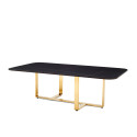 Table Basse Gold Black Marble
