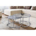 Table Basse Lavien Chrome Marble Top