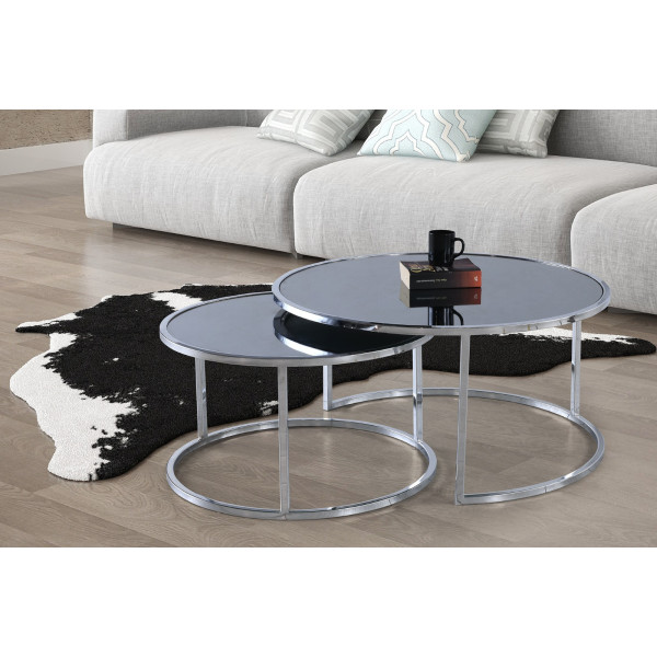Table Basse Lois Chrome Mirror Top Table Basse Lois Chrome Mirror Top