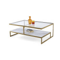 Table basse Murano Mat Gold Marble Top