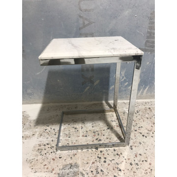 Table Basse Prag Chrome Marble Top