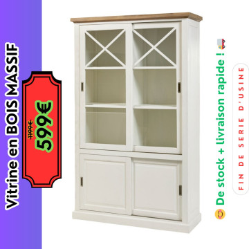Vitrine en bois massif