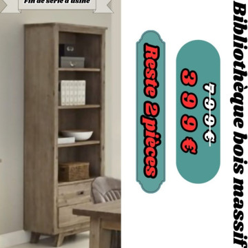 Bibliothèque en bois massif