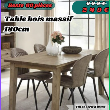 Table en bois massif