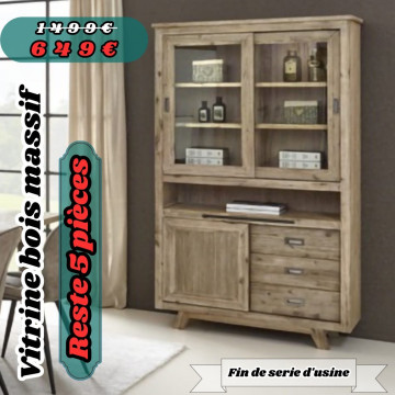 Vitrine en bois massif