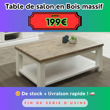 Table de salon en bois massif