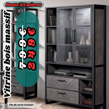 Vitrine en bois massif