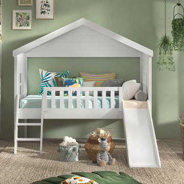 Housebed lit cabane avec cigogne