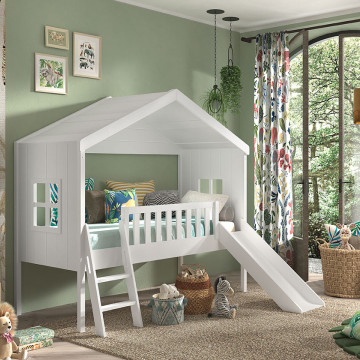 Housebed lit cabane avec cigogne