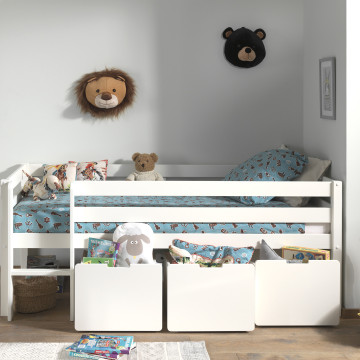 Pino ensemble 3 tiroirs pour lit mi-hauteur