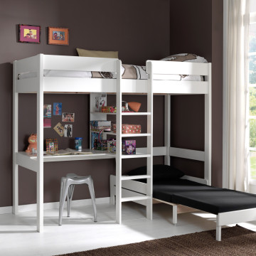 Pino lit mezzanine avec fauteuil