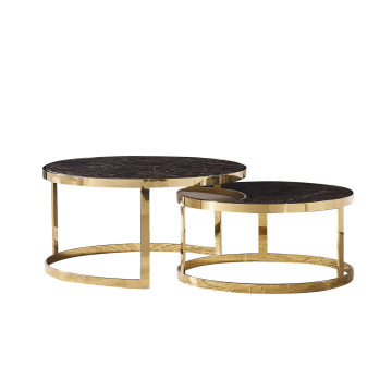 Table basse Gold Brown Marble