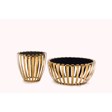 Table basse Gold Tempered Glass