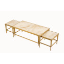 Table basse Gold White Marble