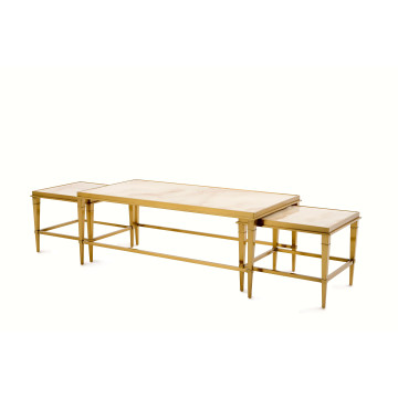 Table basse Gold White Marble