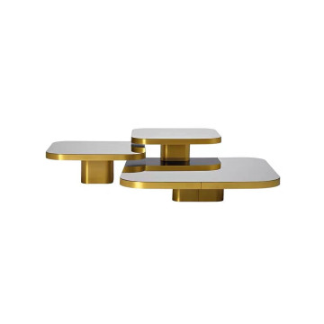 Table basse Gold Black Glass