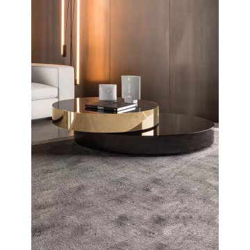 Table basse Gold Tempered Glass