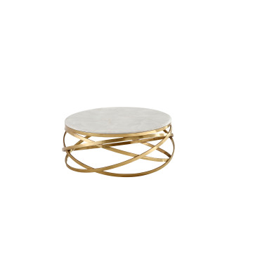 Table basse Gold White Marble