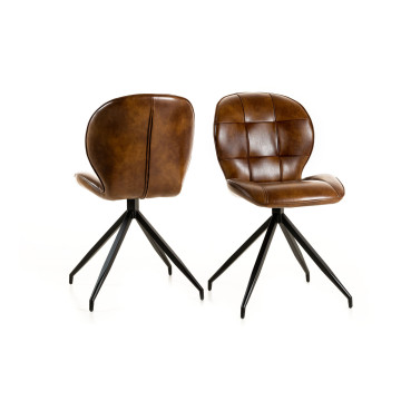 Chaise Scott Cognac