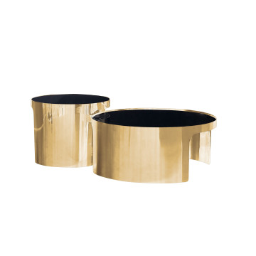 Table basse Gold Tempered Glass