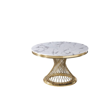 Table basse Gold White Marble