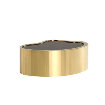 Table basse Gold Black Glass Top