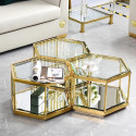 Table basse Gold Tempered Glass