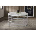 Table Basse Golf Chrome Marble Top