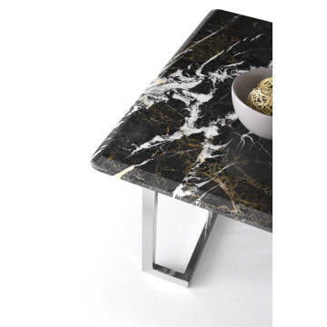 table basse Hokka Chrome Marble Top