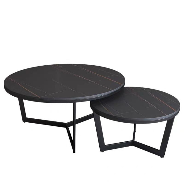 Table Basse Black MDF Marble Table Basse Black MDF Marble