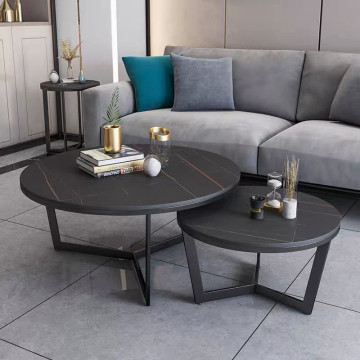 Table Basse Black MDF Marble
