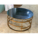 table basse Gold Glass Top