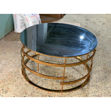 table basse Gold Glass Top